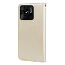 For Xiaomi Redmi 10C Rose Embossed Leather Phone Case(Gold)
