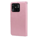 For Xiaomi Redmi 10C Rose Embossed Leather Phone Case(Rose Gold)