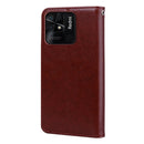 For Xiaomi Redmi 10C Rose Embossed Leather Phone Case(Brown)