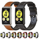 For Huawei Watch Fit Mijobs Cowhide Leather Watch Band(Black+Black)