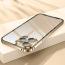 For iPhone 13 Pro Frosted Metal Phone Case (Gold)