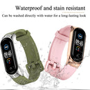 For Xiaomi Mi Band 3/4/5/6 Mijobs CS Silicone Waterproof Watch Band(Pink+Rose Gold)