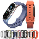 For Xiaomi Mi Band 3/4/5/6 Mijobs CS Silicone Waterproof Watch Band(Pink+Rose Gold)