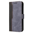 For OPPO Realme C31 4G Stitching-Color Flip Leather Phone Case(Grey)
