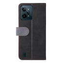 For OPPO Realme C31 4G Stitching-Color Flip Leather Phone Case(Grey)