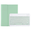 YA610B Candy Color Skin Feel Texture Round Keycap Bluetooth Keyboard Leather Case For Samsung Galaxy Tab S6 Lite 10.4 inch SM-P610 / SM-P615(Light Green)
