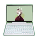 YA610B Candy Color Skin Feel Texture Round Keycap Bluetooth Keyboard Leather Case For Samsung Galaxy Tab S6 Lite 10.4 inch SM-P610 / SM-P615(Light Green)