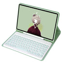 YA610B Candy Color Skin Feel Texture Round Keycap Bluetooth Keyboard Leather Case For Samsung Galaxy Tab S6 Lite 10.4 inch SM-P610 / SM-P615(Light Green)
