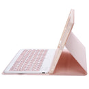 YA08B Candy Color Skin Feel Texture Round Keycap Bluetooth Keyboard Leather Case For Samsung Galaxy Tab A8 10.5 2021 SM-X200 / SM-X205(Pink)