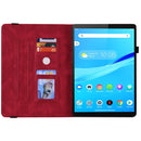 For Lenovo Tab M8 HD / M8 FHD Butterfly Flower Embossed Leather Tablet Case(Red)