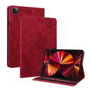 Butterfly Flower Embossed Leather Tablet Case For iPad Pro 11 inch 2021&2020&2018 / Air 2022(Red)