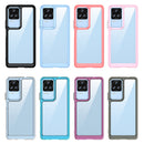 For Xiaomi Poco F4 Colorful Series Acrylic + TPU Phone Case(Transparent Black)
