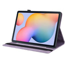 For Samsung Tab S6 Lite SM-P610/SM-P615 Butterfly Flower Embossed Leather Tablet Case(Purple)