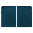 For Samsung Galaxy Tab A8 10.5 2021 Butterfly Flower Embossed Leather Tablet Case(Blue)