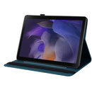 For Samsung Galaxy Tab A8 10.5 2021 Butterfly Flower Embossed Leather Tablet Case(Blue)