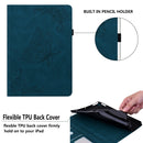 For Samsung Galaxy Tab A8 10.5 2021 Butterfly Flower Embossed Leather Tablet Case(Blue)