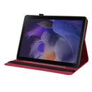 For Samsung Galaxy Tab A8 10.5 2021 Butterfly Flower Embossed Leather Tablet Case(Red)
