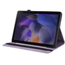 For Samsung Galaxy Tab A8 10.5 2021 Butterfly Flower Embossed Leather Tablet Case(Purple)