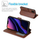 For iPhone 11 Pro Shockproof PU + TPU Leather Phone Case (Brown)