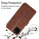 For iPhone 11 Pro Shockproof PU + TPU Leather Phone Case (Brown)