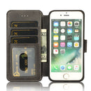 For iPhone SE 2022 / SE 2020 / 8 / 7 Shockproof PU + TPU Leather Phone Case(Black)
