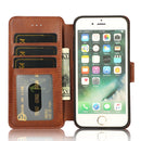 For iPhone SE 2022 / SE 2020 / 8 / 7 Shockproof PU + TPU Leather Phone Case(Brown)