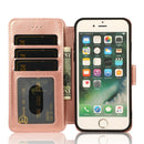 For iPhone SE 2022 / SE 2020 / 8 / 7 Shockproof PU + TPU Leather Phone Case(Rose Gold)