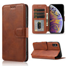 For iPhone XS Max Shockproof PU + TPU Leather Phone Case(Brown)