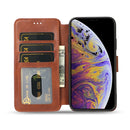 For iPhone XS Max Shockproof PU + TPU Leather Phone Case(Brown)