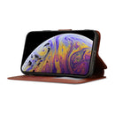 For iPhone XS Max Shockproof PU + TPU Leather Phone Case(Brown)