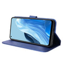 For OPPO Reno7 4G / F21 Pro Diamond Texture Leather Phone Case(Blue)