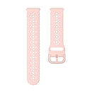 For Samsung Galaxy Watch4 40/44mm Plum Blossom Hollowed Silicone Watch Band(Pink)