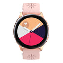 For Samsung Galaxy Watch4 40/44mm Plum Blossom Hollowed Silicone Watch Band(Pink)