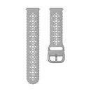 For Samsung Galaxy Watch4 40/44mm Plum Blossom Hollowed Silicone Watch Band(Light Grey)