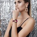 For Samsung Galaxy Watch4 40/44mm Plum Blossom Hollowed Silicone Watch Band(Light Grey)