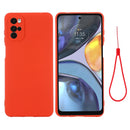 For Motorola Moto G22 Pure Color Liquid Silicone Shockproof Full Coverage Phone Case(Red)