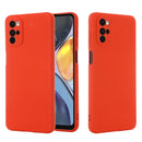 For Motorola Moto G22 Pure Color Liquid Silicone Shockproof Full Coverage Phone Case(Red)