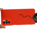 For Motorola Moto G22 Pure Color Liquid Silicone Shockproof Full Coverage Phone Case(Red)