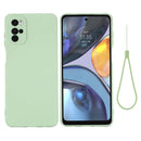 For Motorola Moto G22 Pure Color Liquid Silicone Shockproof Full Coverage Phone Case(Green)