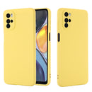 For Motorola Moto G22 Pure Color Liquid Silicone Shockproof Full Coverage Phone Case(Yellow)