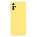 For Motorola Moto G22 Pure Color Liquid Silicone Shockproof Full Coverage Phone Case(Yellow)