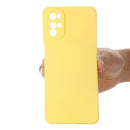 For Motorola Moto G22 Pure Color Liquid Silicone Shockproof Full Coverage Phone Case(Yellow)