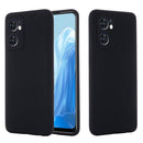 For OPPO Reno7 5G Global / Find X5 Lite Pure Color Liquid Silicone Shockproof Full Coverage Phone Case(Black)