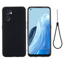 For OPPO Reno7 5G Global / Find X5 Lite Pure Color Liquid Silicone Shockproof Full Coverage Phone Case(Black)