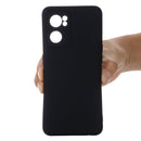 For OPPO Reno7 5G Global / Find X5 Lite Pure Color Liquid Silicone Shockproof Full Coverage Phone Case(Black)