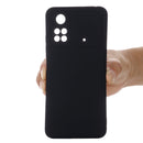 For Xiaomi Poco M4 Pro 4G Global Pure Color Liquid Silicone Shockproof Full Coverage Phone Case(Black)