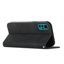 For Motorola Moto G22 Diamond Splicing Skin Feel Magnetic Leather Phone Case(Black)