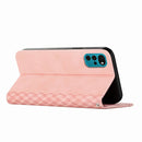 For Motorola Moto G22 Diamond Splicing Skin Feel Magnetic Leather Phone Case(Rose Gold)