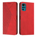For Motorola Moto G22 Diamond Splicing Skin Feel Magnetic Leather Phone Case(Red)