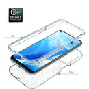 For OnePlus Nord N200 5G PC+TPU Transparent Painted Phone Case(White Flower)
